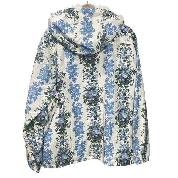 NWOT Clare V. Theo Hooded Floral Windbreaker Anorak Jacket size XL / XXL - Picture 7 of 7